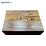 قرآن تک برگی پرس شده کاملا رنگی همراه با جعبه