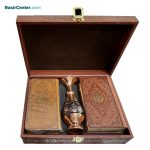 مجموعه نفیس قرآن و نهج البلاغه با گلدان الماس قطع پالتویی با جعبه - Image 2