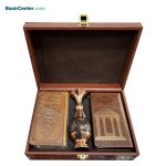 مجموعه نفیس قرآن و حافظ با گلدان الماس قطع پالتویی با جعبه - Image 2