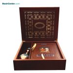 کتاب نفیس دیوان حافظ چرمی همراه با تنگ فیروزه قطع رحلی - Image 2