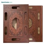 کتاب قرآن نفیس چرمی لیزری همراه با قاب کشویی - Image 2