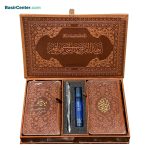 پک دو جلدی قرآن و حافظ همراه با عطر فرانسه و خودکار با جعبه - Image 2