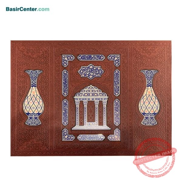 مجموعه نفیس حافظ با دو گلدان فیروزه جعبه لپتاپی - Image 1
