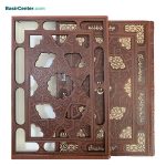 کتاب نفیس حافظ چرمی لیزری همراه با قاب کشویی - Image 2