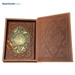 کتاب شاهنامه نفیس چرمی طرح مس همراه با قاب بازشو (جعبه) - Image 2