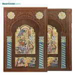 کتاب نفیس هزار و یک شب چرمی پلاک رنگی با قاب کشویی - Image 2