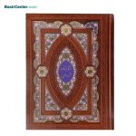 کتاب شاهنامه نفیس و معطر چرمی پلاک دار همراه با جعبه