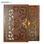 کتاب نفیس کلیات سعدی چرمی لیزری همراه با قاب کشویی - Image 2
