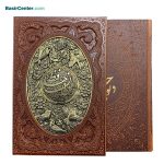 کتاب حافظ نفیس چرمی طرح مس همراه با قاب کشویی - تصویر 2