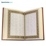 کتاب نفیس شاهنامه چرمی همراه با قاب کشویی طرح مس - تصویر 3