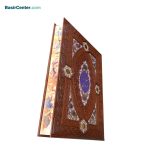 کتاب شاهنامه نفیس و معطر چرمی پلاک دار همراه با جعبه - تصویر 3