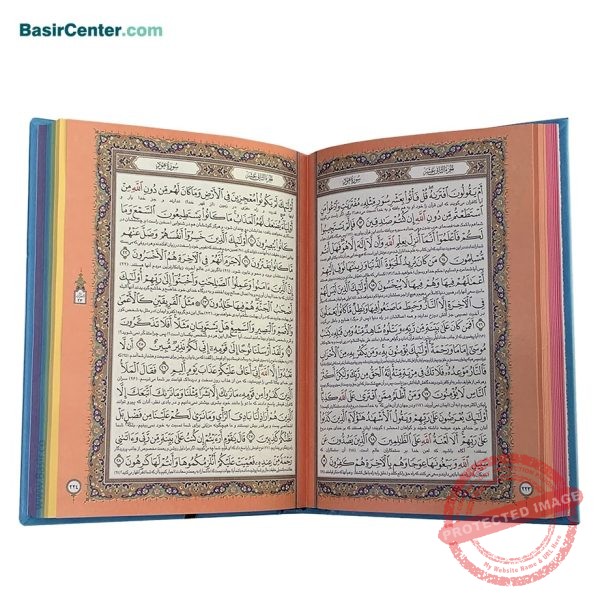 کتاب قرآن کریم نفیس ترمو رنگی لبه رنگی - Image 2
