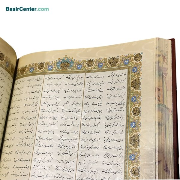 کتاب شاهنامه نفیس و معطر چرمی پلاک دار همراه با جعبه - تصویر 5