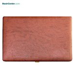 مجموعه قرآن و حافظ جلد چرم طبیعی با عقیق و خودکار