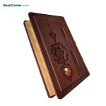 مجموعه قرآن و حافظ جلد چرم طبیعی با عقیق و خودکار - Image 6