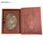 کتاب دیوان حافظ نفیس و معطر طرح چرم و مس همراه با جعبه - Image 2