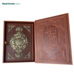 کتاب نفیس قرآن چرمی طرح مس همراه با جعبه قطع رحلی - تصویر 2