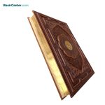 کتاب نفیس قرآن کریم همراه با جعبه چرمی برجسته قطع رحلی - تصویر 3