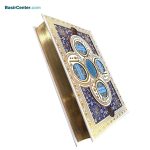 کتاب قرآن عروس نفیس و معطر آینه دار همراه با پلاک جعبه لپتاپی - Image 4