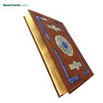 کتاب قرآن نفیس و معطر چرمی آینه دار پلاک رنگی جعبه لپتاپی قطع رحلی - تصویر 4